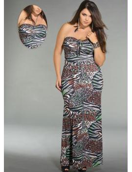 vestido longo tomara que caia plus size