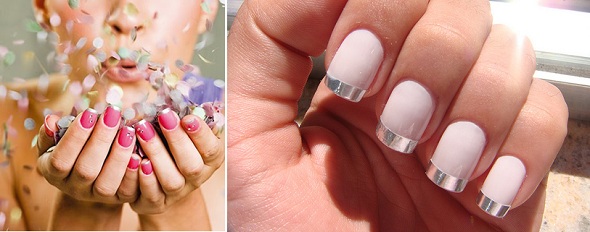 unhas rosa