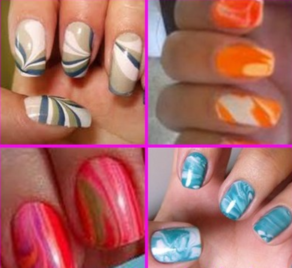 unhas marmorizadas listradas