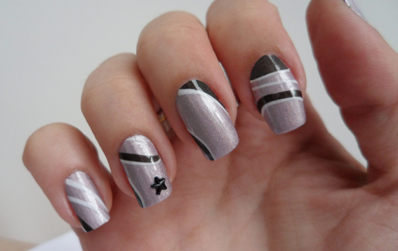 unhas marmorizadas listradas