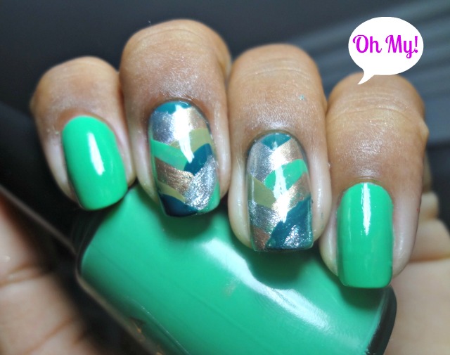 unhas trançadas verdes