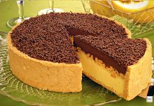 Receita de Torta de maracujá com cobertura chocolate (ou geleia de maracujá) torta de maracujá com chocolate