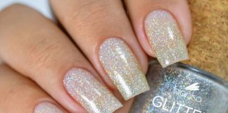 unhas com glitter